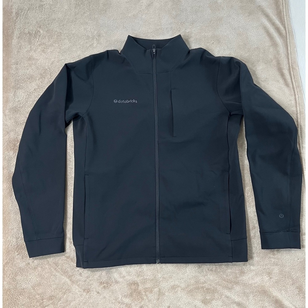 Lululemon Sojourn Jacket Mens L Navy Blue Stretch Woven Full Zip warpstreme